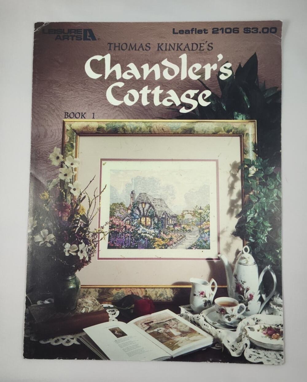 Leisure Arts Chandler's Cottage Thomas Kinkade Cross Stitch Pattern